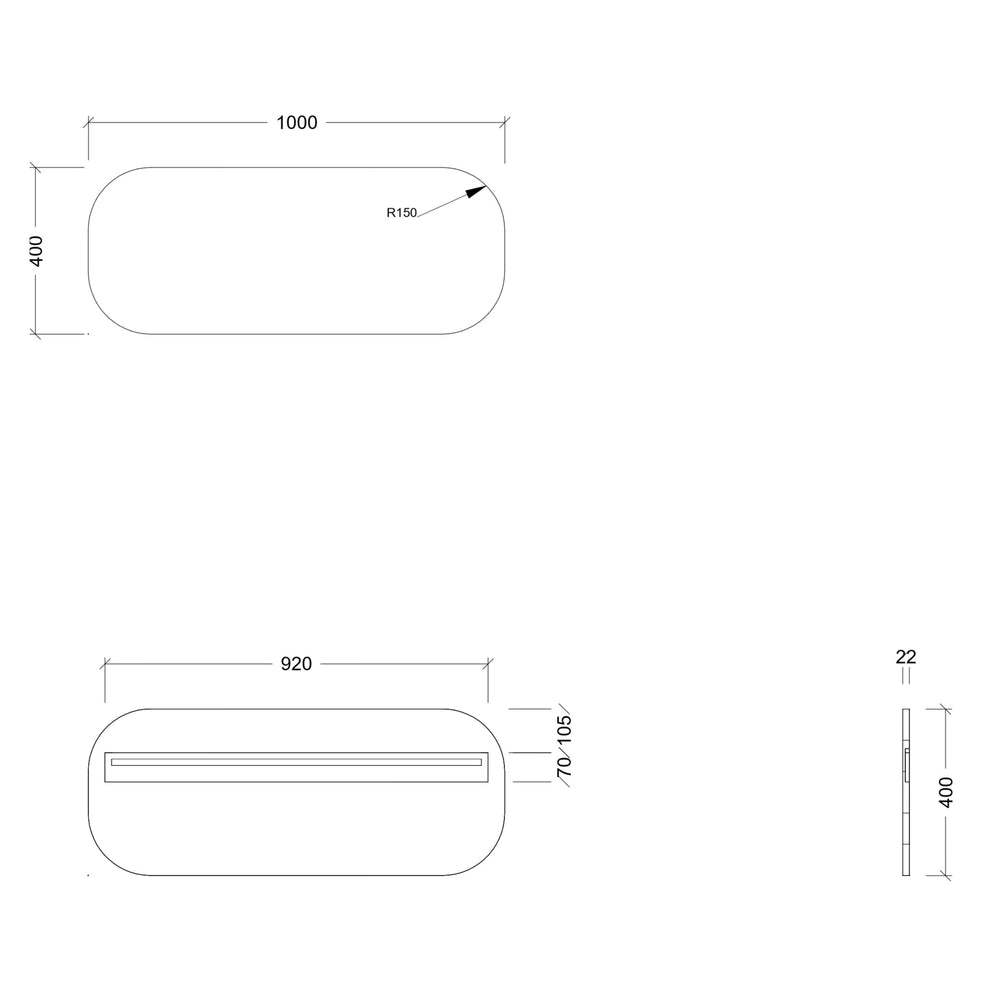 TIMBERLINE JAZZ ARCH CUSTOM MIRROR (ALL SIZING)