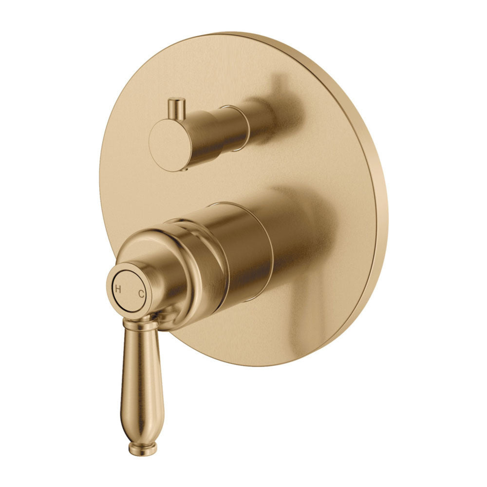 FIENZA ELEANOR WALL DIVERTER MIXER URBAN BRASS