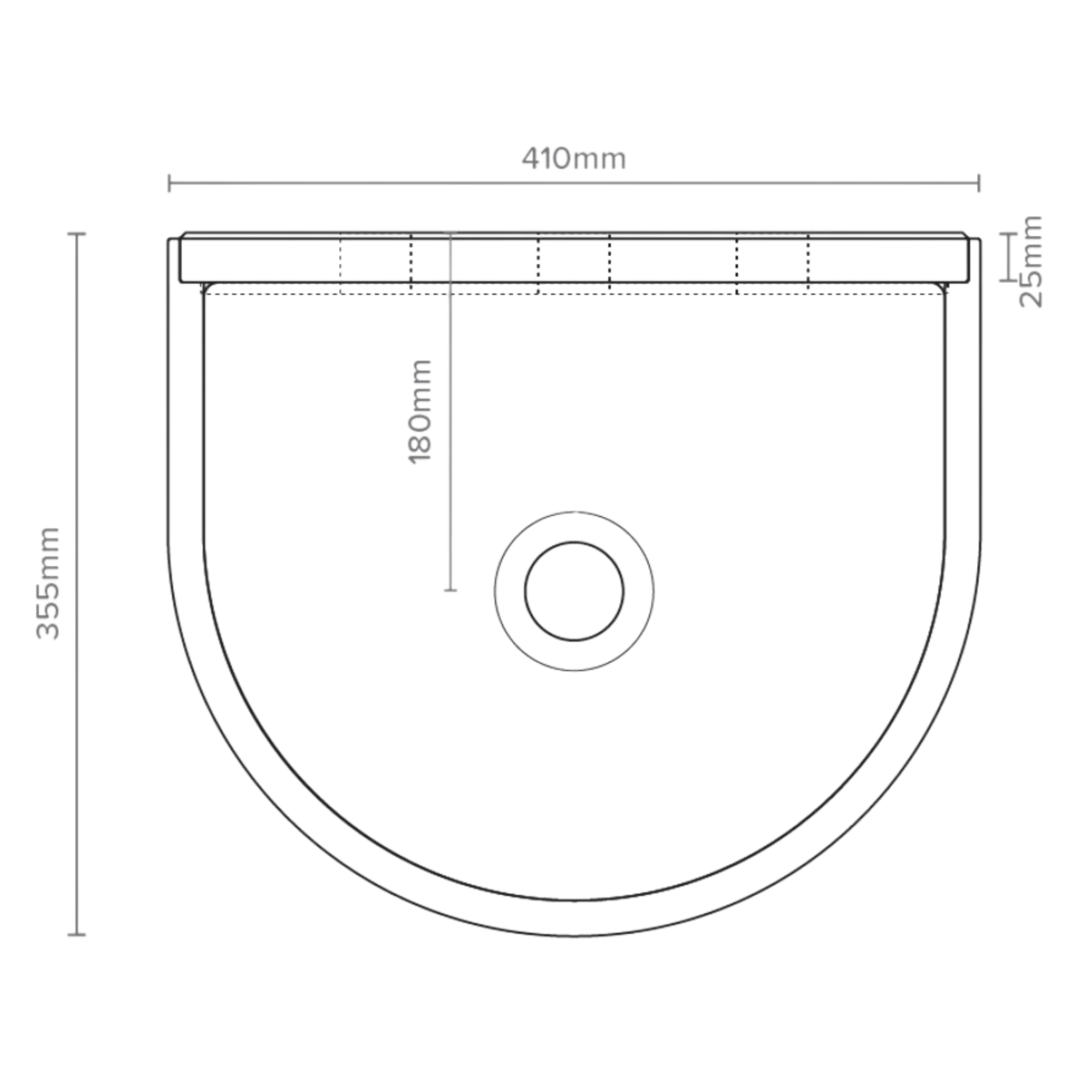 NOOD CO BETTY ABOVE COUNTER / WALL HUNG BASIN POWDER BLUE 410MM