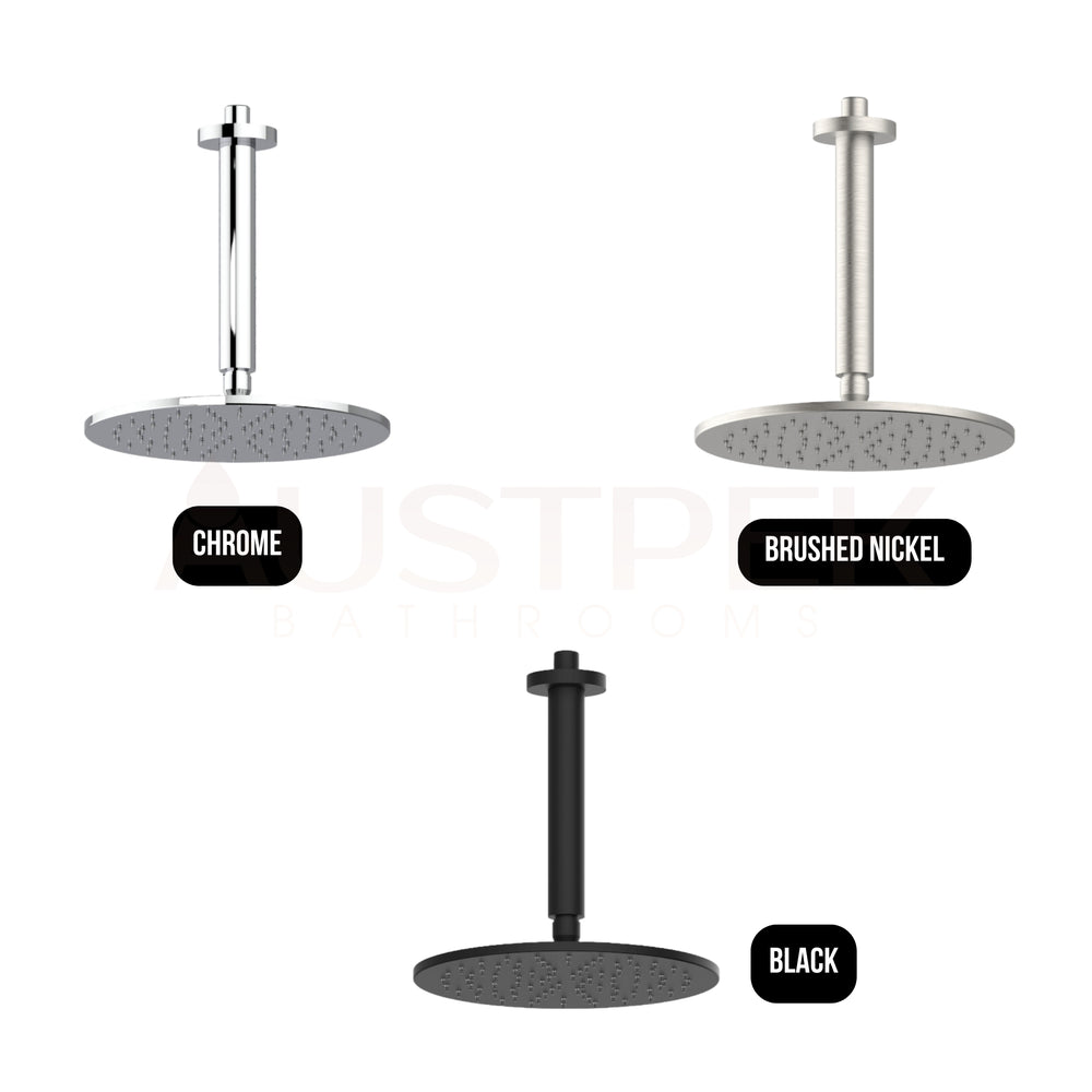 ARMANDO VICARIO PIAZZA SHOWER HEAD AND ARM 250MM BRUSHED NICKEL