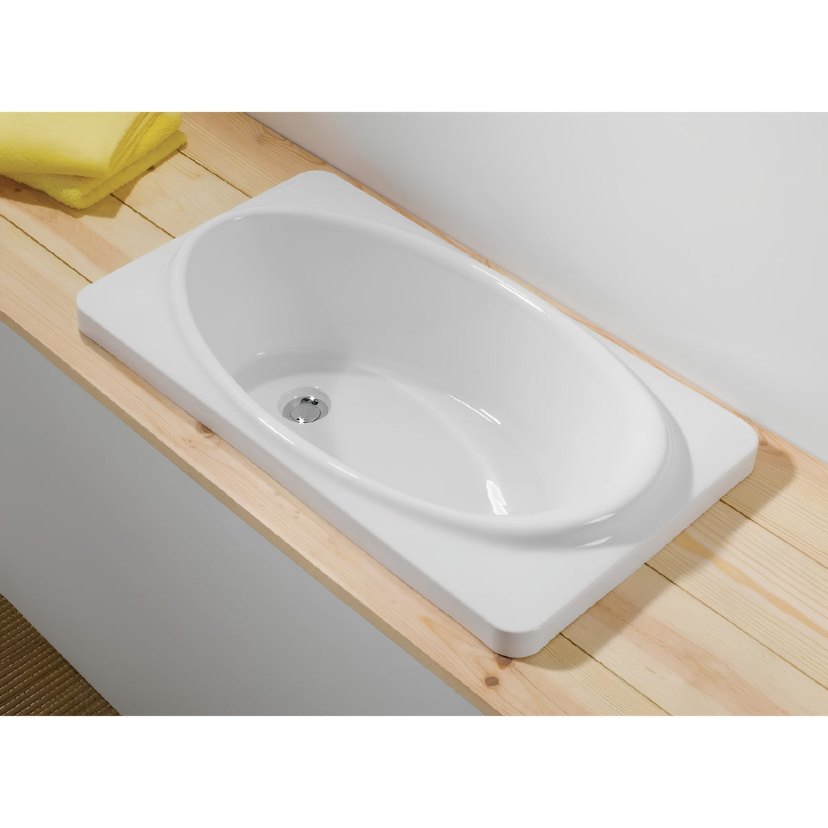 TURNER HASTINGS BABY BUILT-IN ACRYLIC BATHTUB GLOSS WHITE 800MM