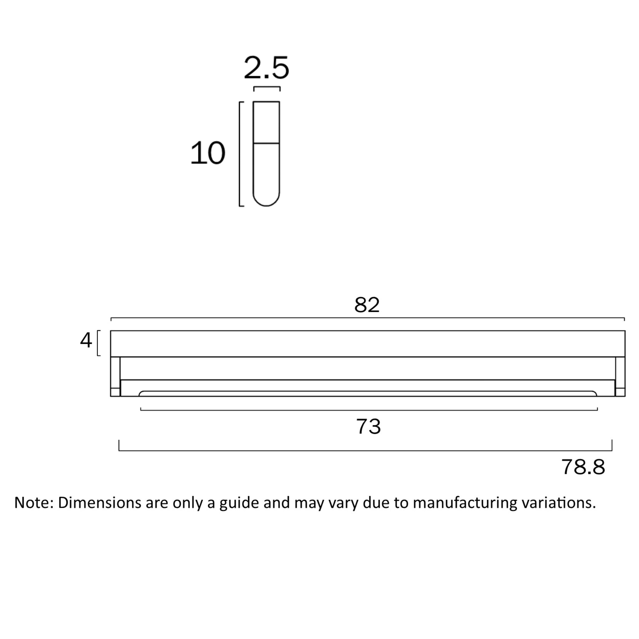 TELBIX ARVIN VANITY LED WALL LIGHT BLACK 820MM