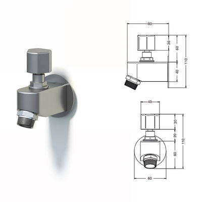 RAINWARE MARENGO OUTDOOR FOOTWASH TAP STAINLESS STEEL
