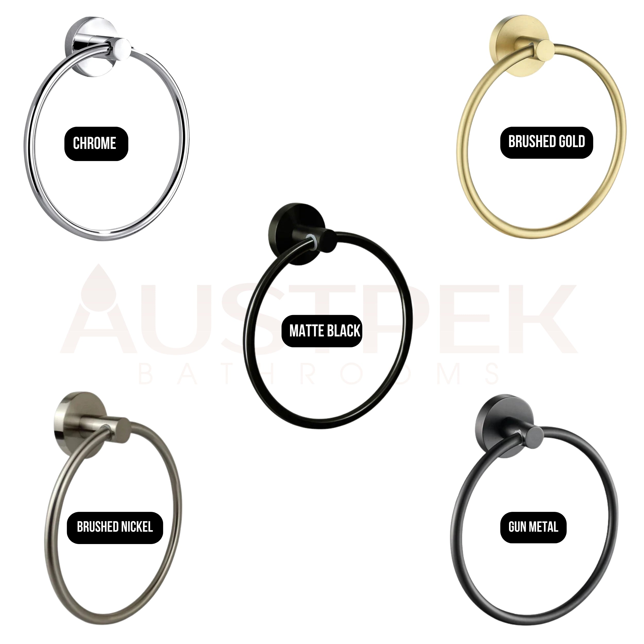 IKON OTUS TOWEL RING CHROME 170MM