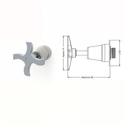 RAINWARE OUTDOOR COLD WALL TAP STAINLESS STEEL