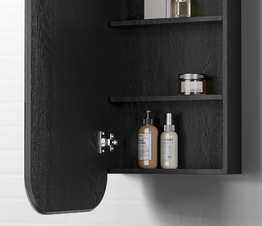 OTTI NEWPORT BLACK OAK SHAVING CABINET 450X900MM