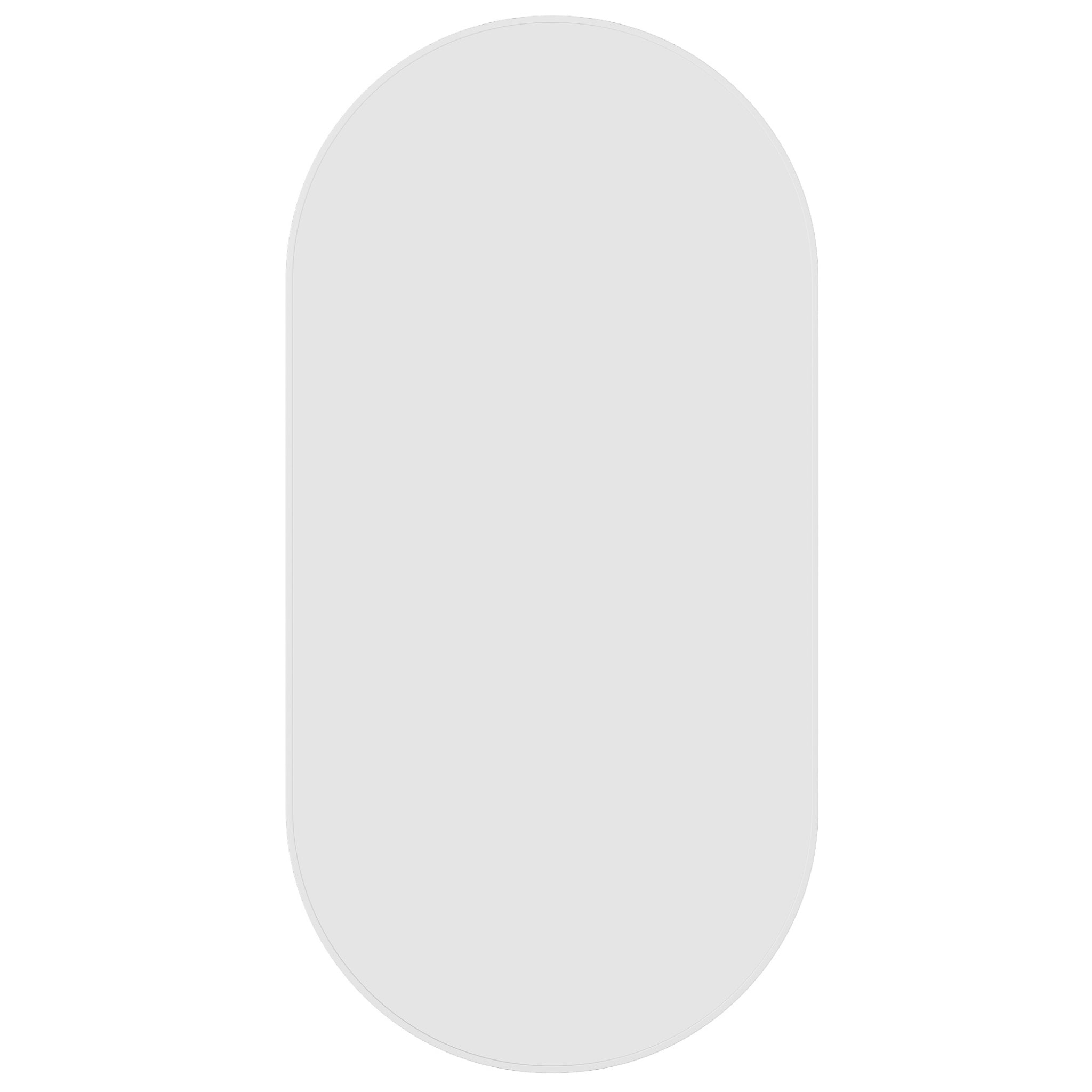 THERMOGROUP ABLAZE PILL WHITE FRAMED MIRROR WITH DEMISTER 500X1000MM