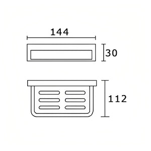 INSPIRE RECXIS SOAP HOLDER CHROME 144mm