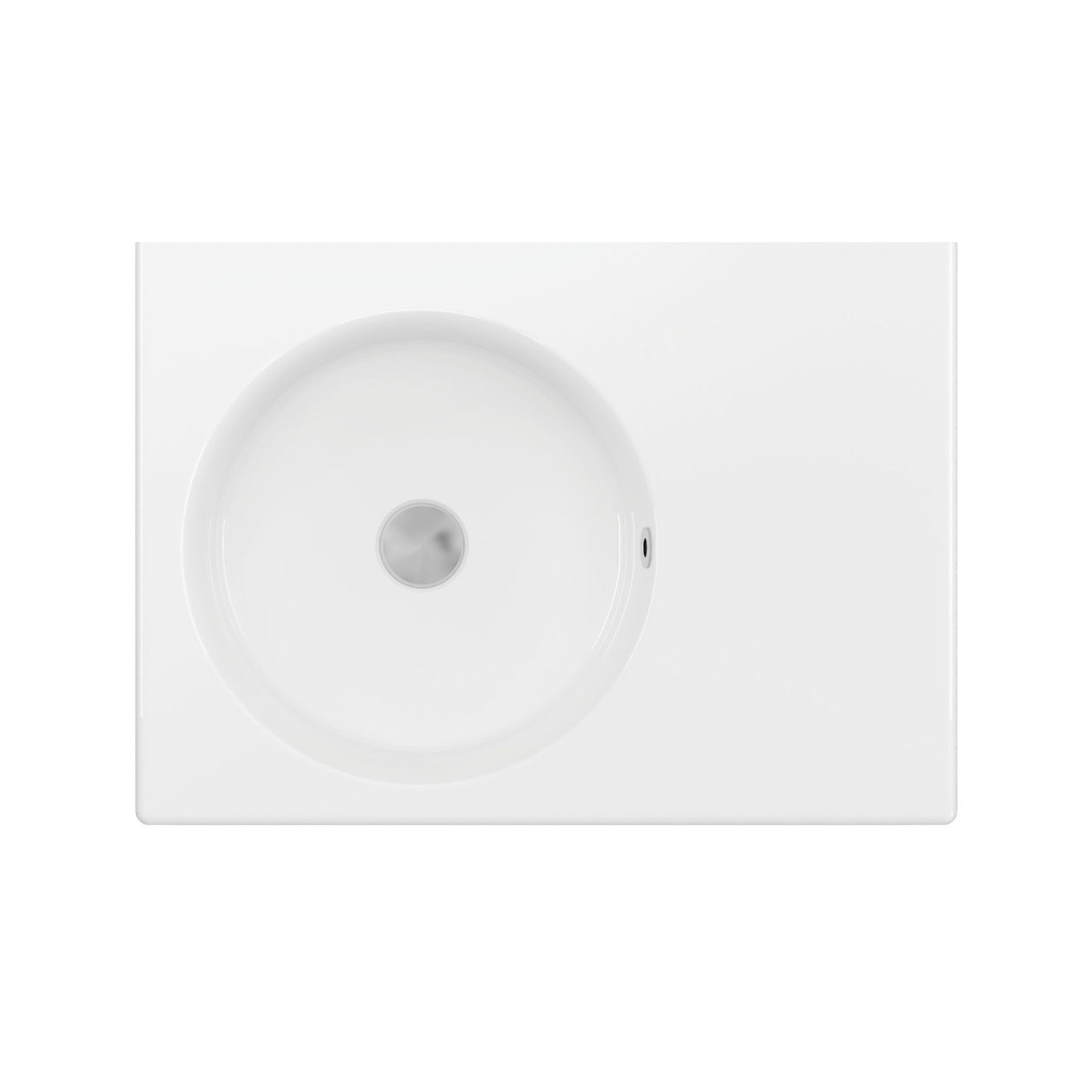 FIENZA REBA WALL HUNG LEFT-HAND BASIN GLOSS WHITE 600MM