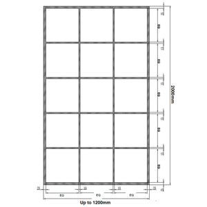 VEROTTI NERA BORDEAUX 0.1 FRAMED WALK-IN SHOWER SCREEN 1200X2000MM