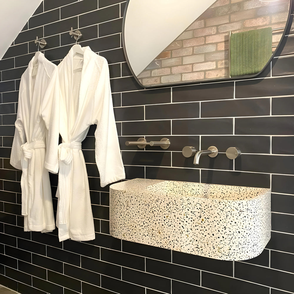 FIENZA BLANCA CONCRETE WALL HUNG BASIN TERRAZZO 650MM