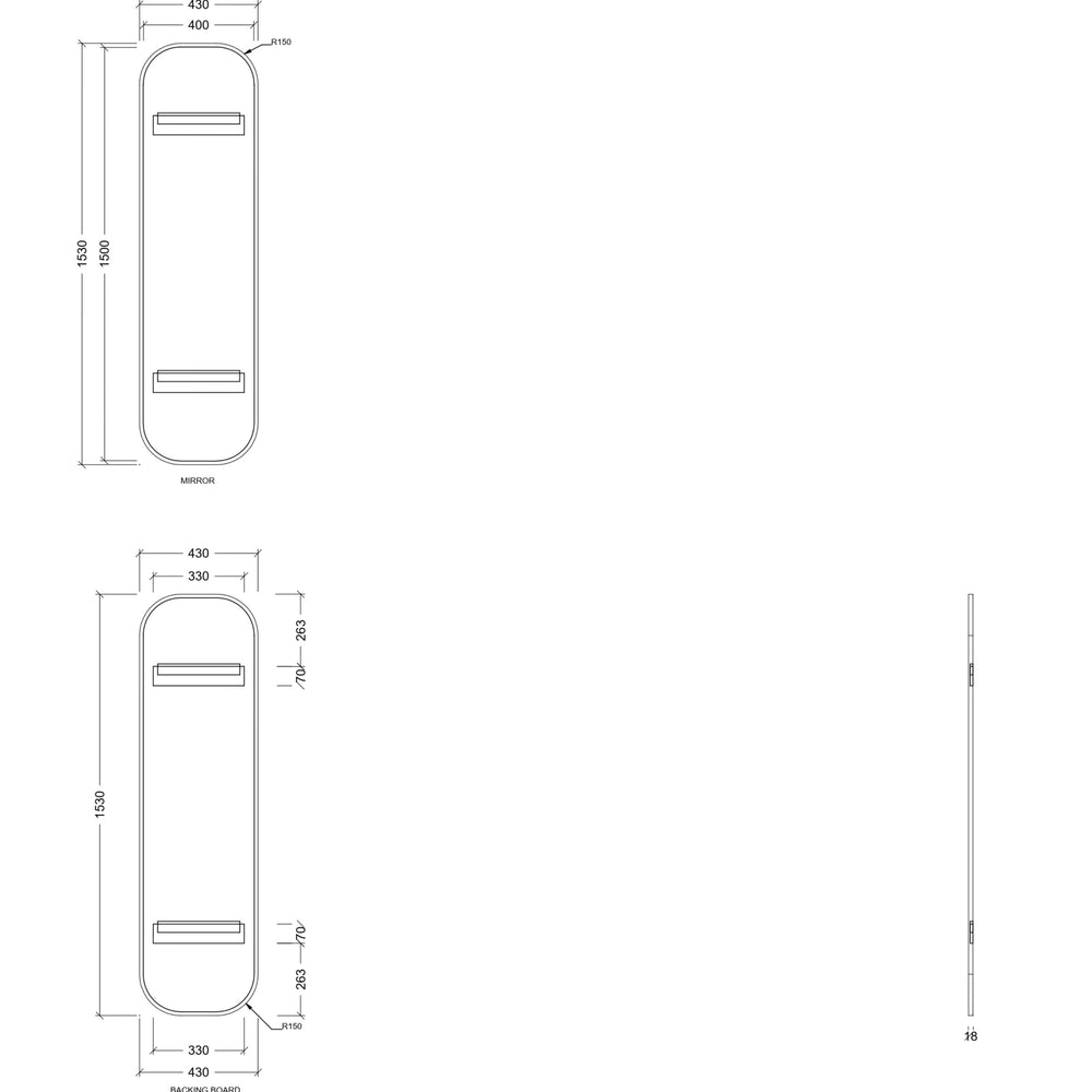 TIMBERLINE JAZZ ARCH FRAME CUSTOM MIRROR (ALL SIZING)
