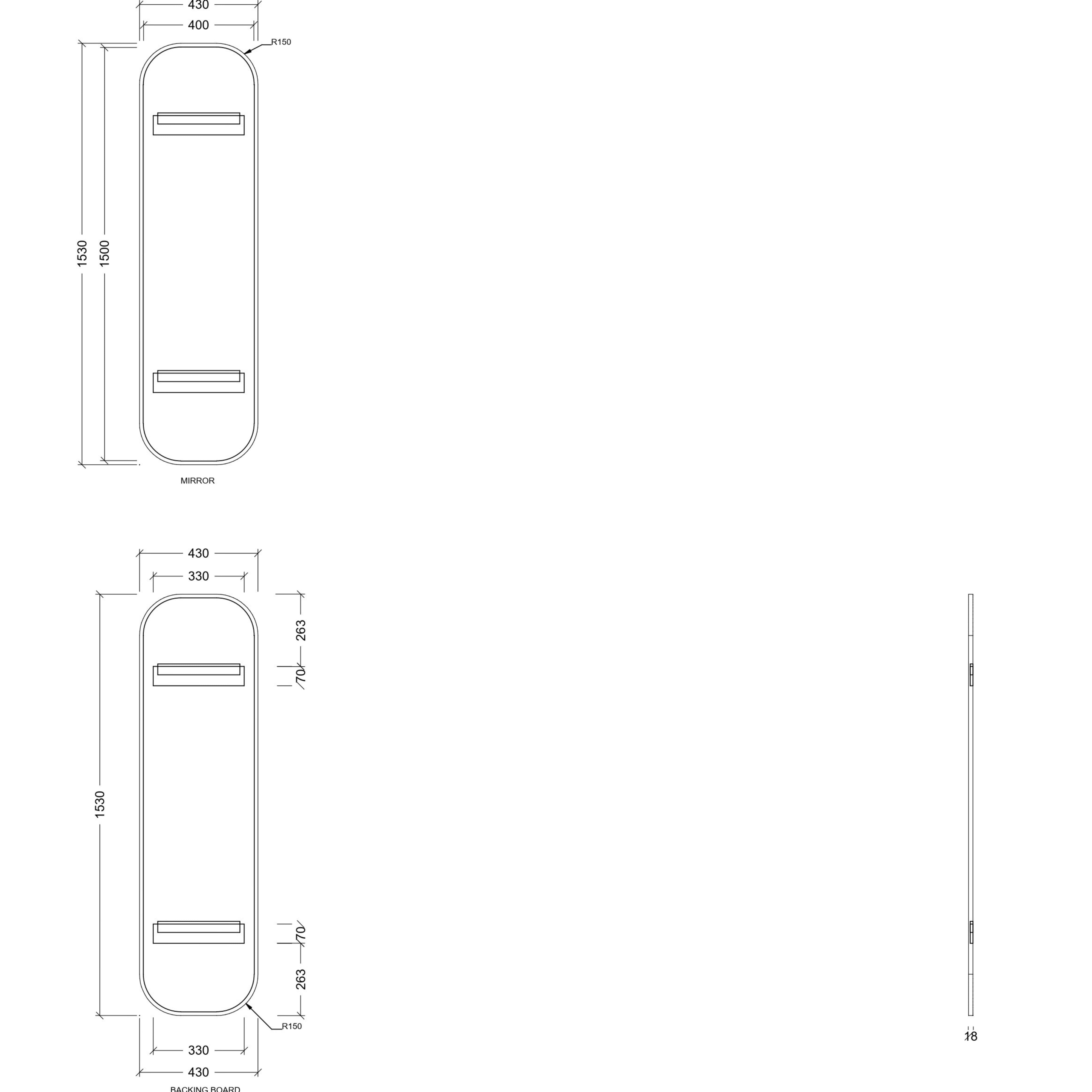 TIMBERLINE JAZZ ARCH FRAME CUSTOM MIRROR (ALL SIZING)