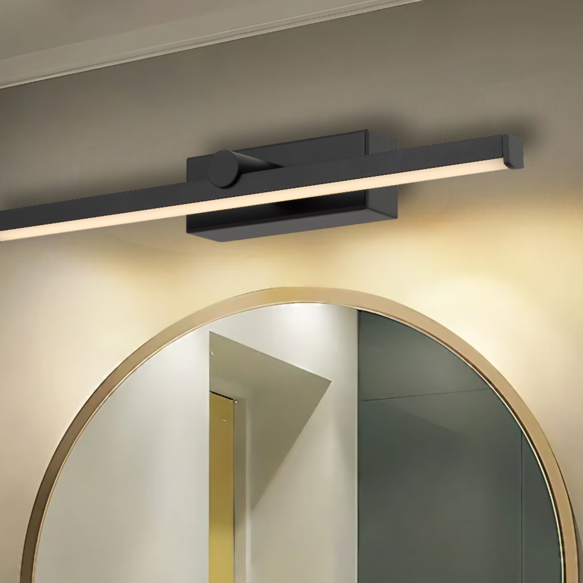 TELBIX FOLEY VANITY LED WALL LIGHT BLACK 400MM