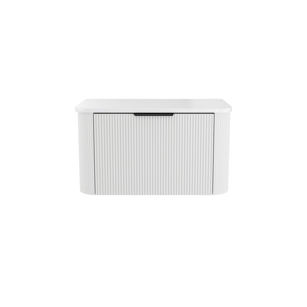 FIENZA MINKA SATIN WHITE 750MM SINGLE BOWL WALL HUNG VANITY