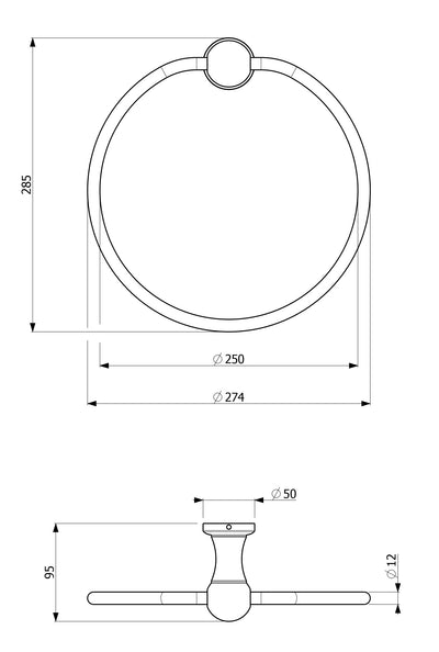 ARMANDO VICARIO PROVINCIAL TOWEL RING BRUSHED NICKEL