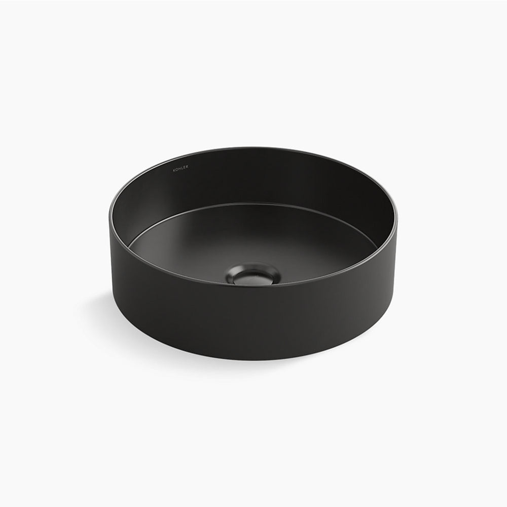 KOHLER MICA ABOVE COUNTER BASIN HONED BLACK 410MM