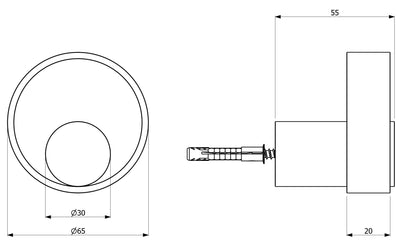 ARMANDO VICARIO PIAZZA ROBE HOOK CHROME