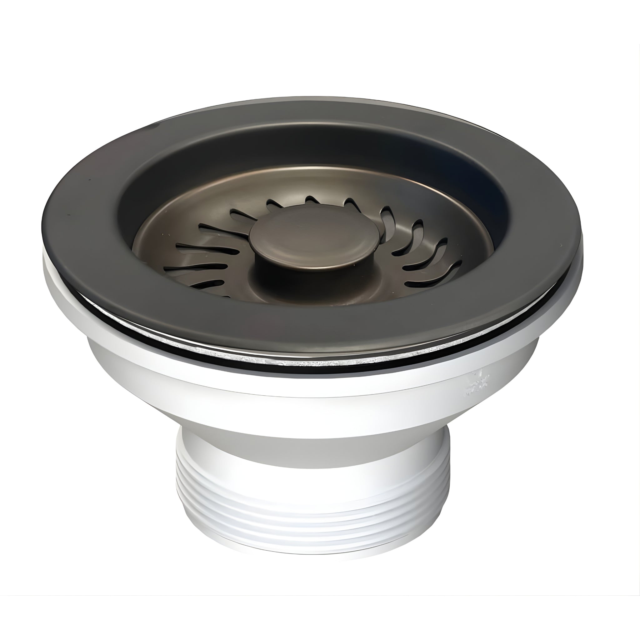 TURNER HASTINGS BASKET WASTE WITH LONG SCREW 90MM ENGLISH BRONZE