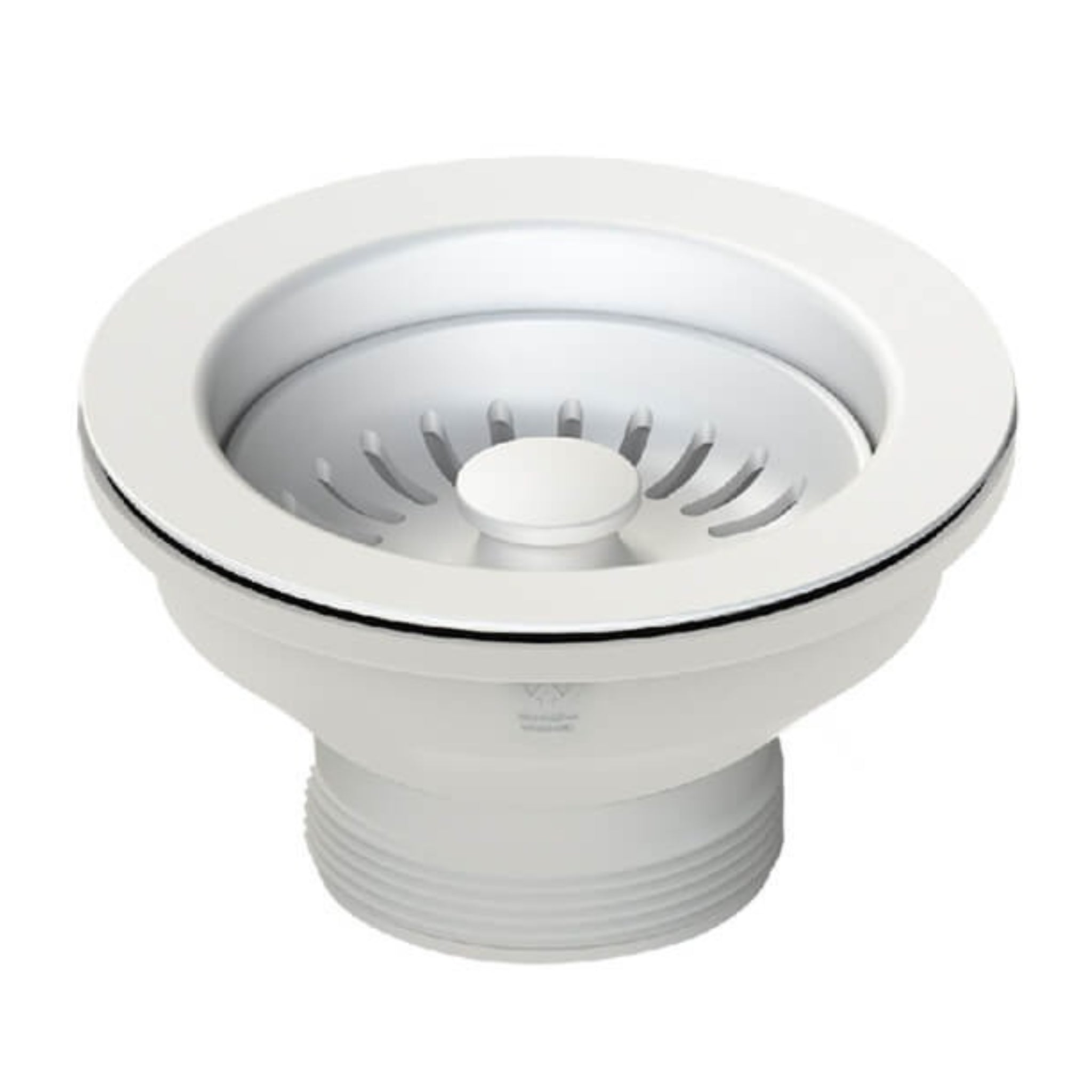 TURNER HASTINGS BASKET WASTE WITH LONG SCREW 90MM MATTE WHITE