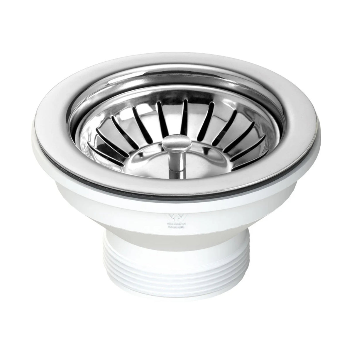 TURNER HASTINGS SINK BASKET WASTE WITH LONG SCREW 90MM POLISHED STAINLESS STEEL