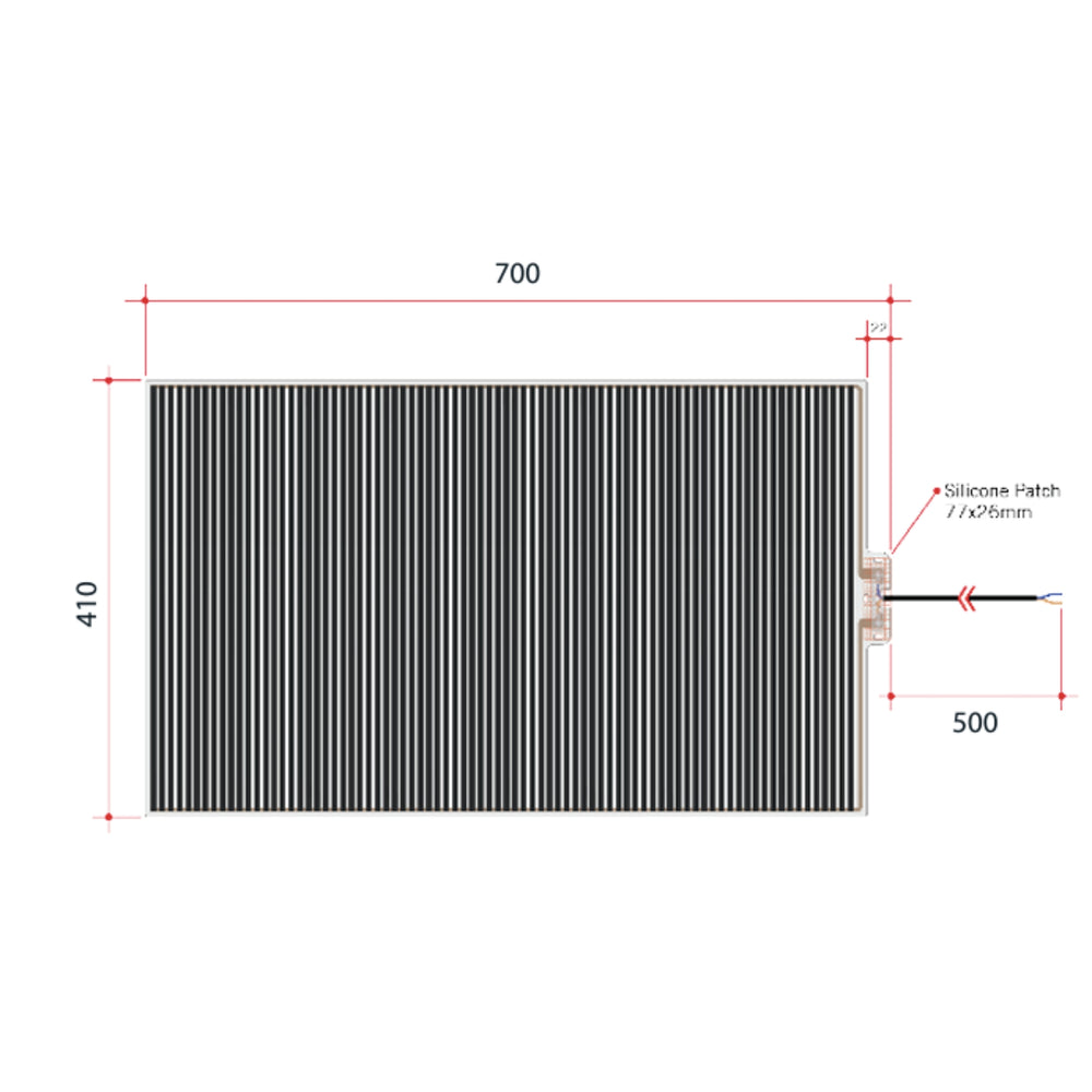 THERMOGROUP ABLAZE RECTANGLE MIRROR SANDBLASTED BORDER AND DEMISTER 750X900MM
