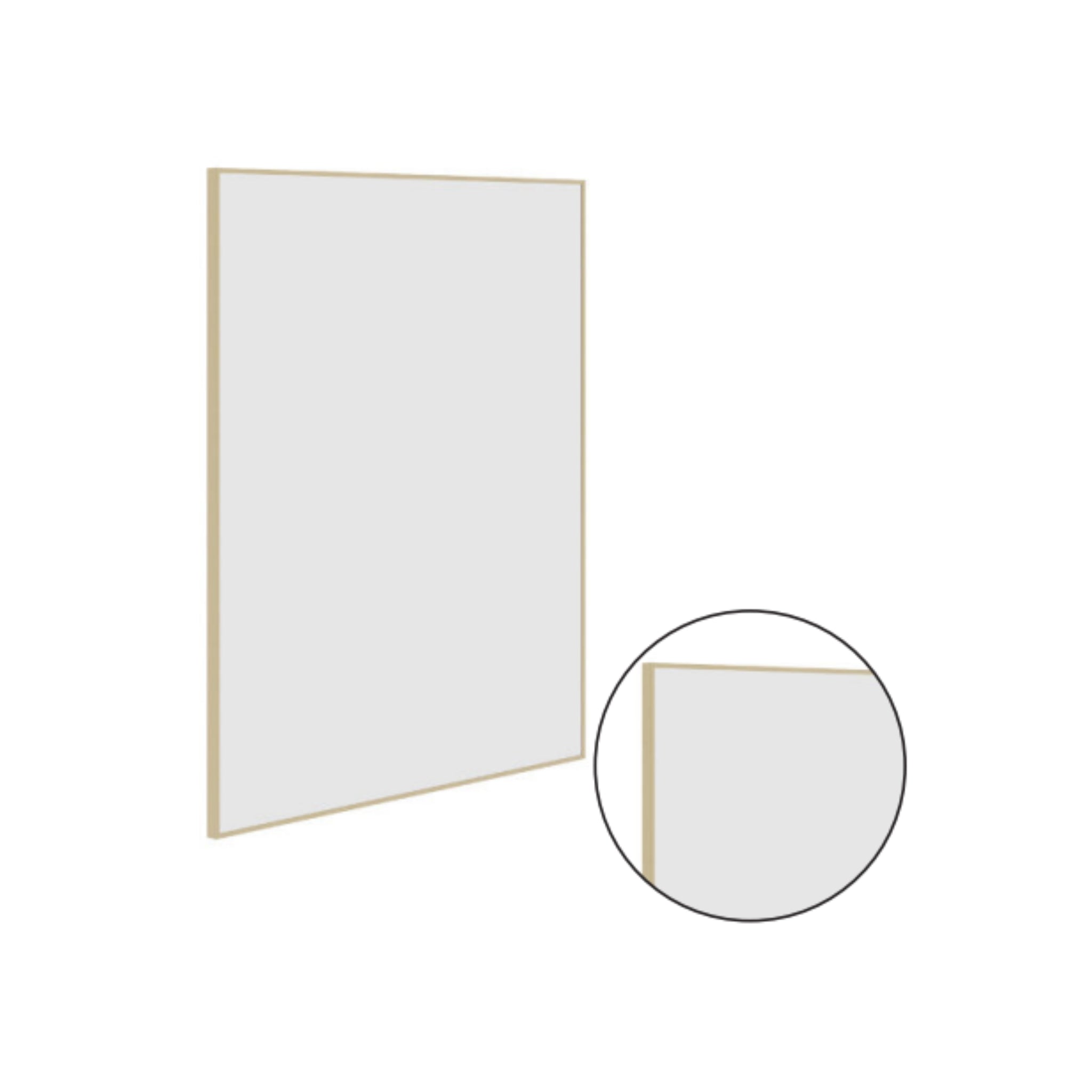 THERMOGROUP ABLAZE RECTANGULAR GOLD FRAMED MIRROR WITH DEMISTER 750X900MM