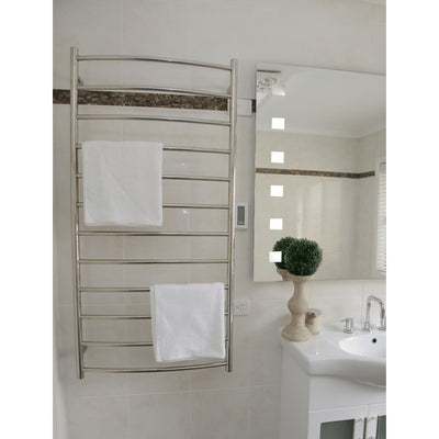 THERMOGROUP CURVED ROUND LADDER HEATED TOWEL RAIL 700MM
