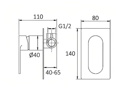 INSPIRE VETTO SHOWER MIXER BRUSHED NICKEL