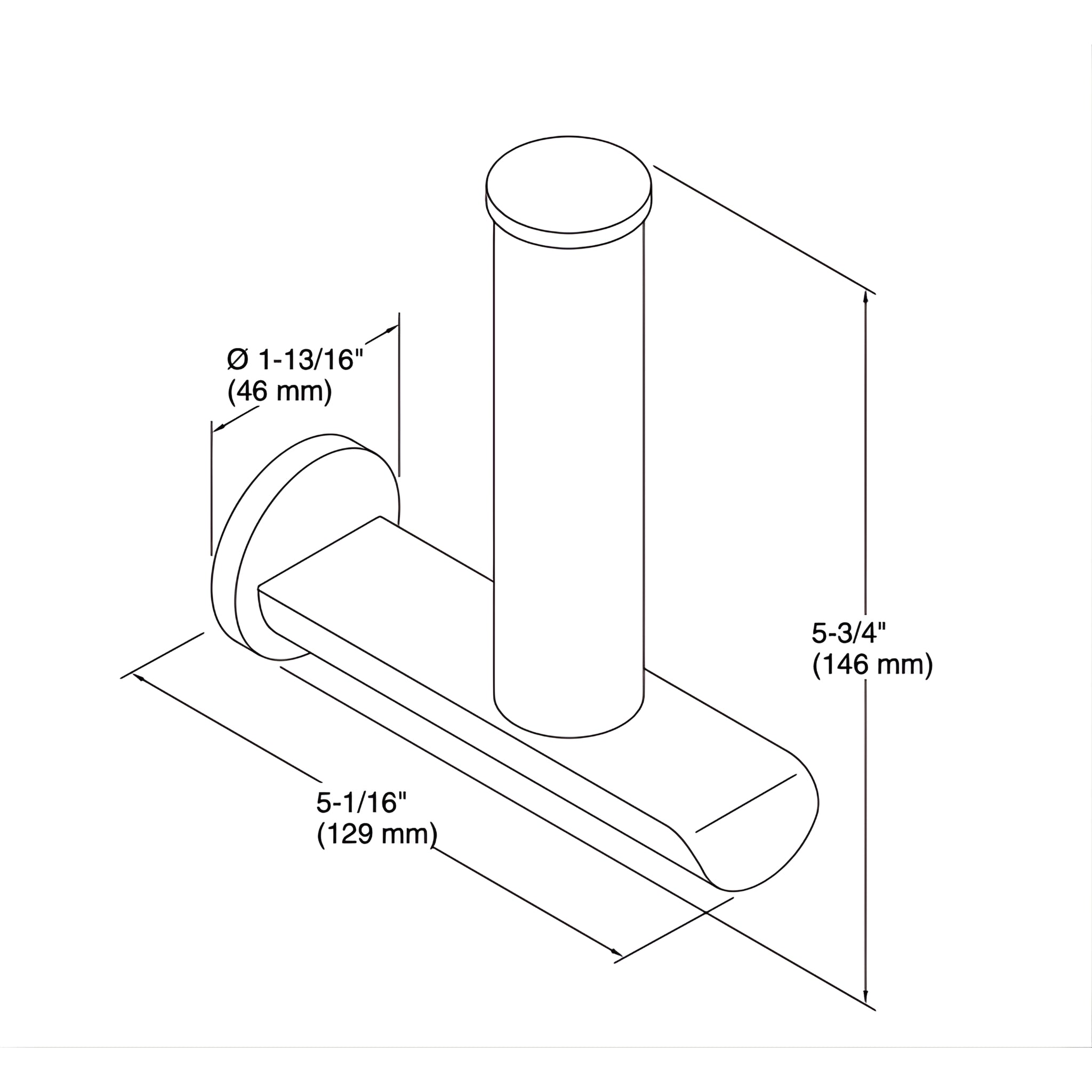 KOHLER AVID VERTICAL TOILET PAPER HOLDER CHROME