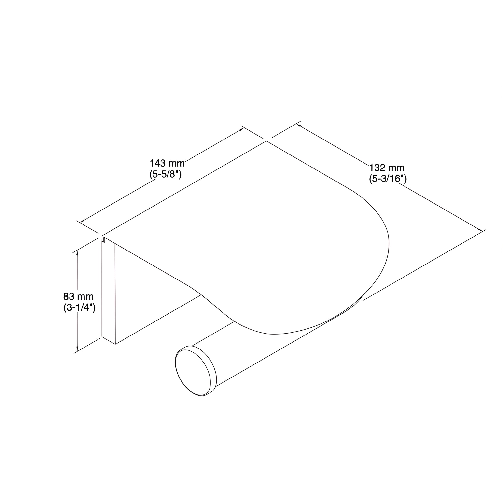 KOHLER AVID TOILET PAPER HOLDER WITH COVER CHROME