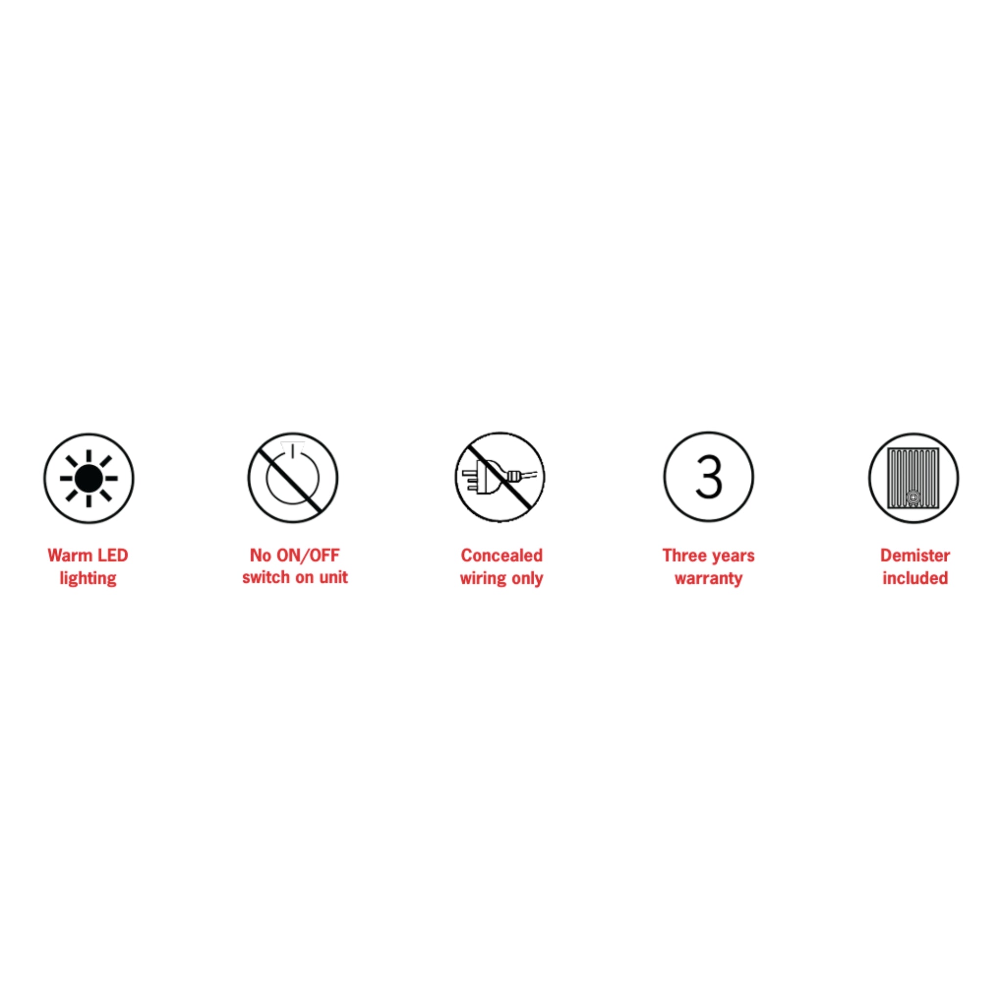 THERMOGROUP ABLAZE PREMIUM RS RANGE BACK-LIT MIRROR 900MM