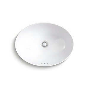 KOHLER CHALICE OVAL ABOVE COUNTER BASIN GLOSS WHITE 508MM