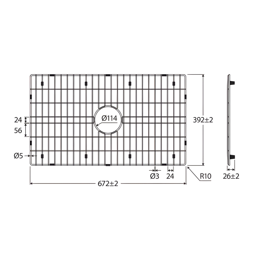 FIENZA BUTLER SINK PROTECTOR 672MM