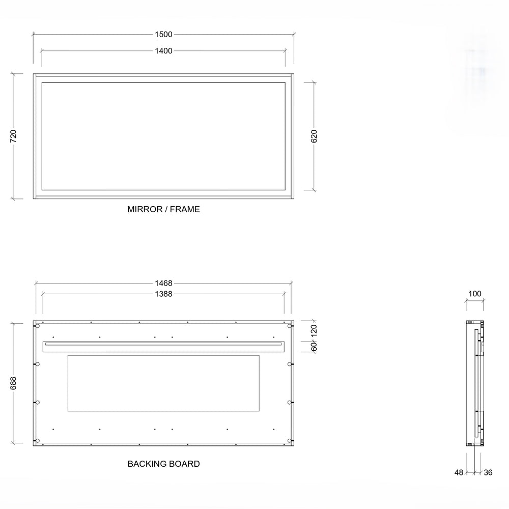 TIMBERLINE HALIFAX FRAMED CUSTOM MIRROR (ALL SIZING)