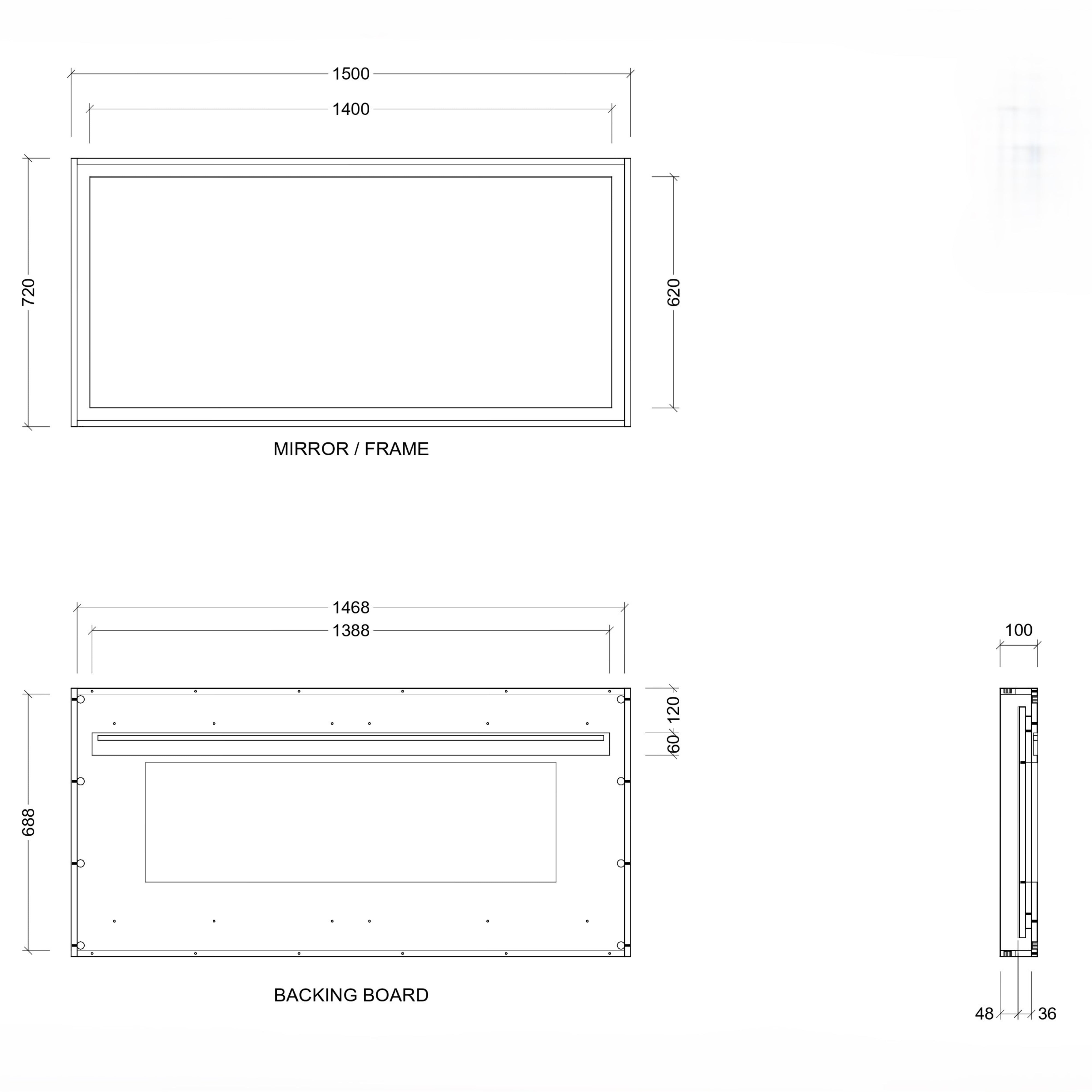 TIMBERLINE HALIFAX FRAMED CUSTOM MIRROR (ALL SIZING)