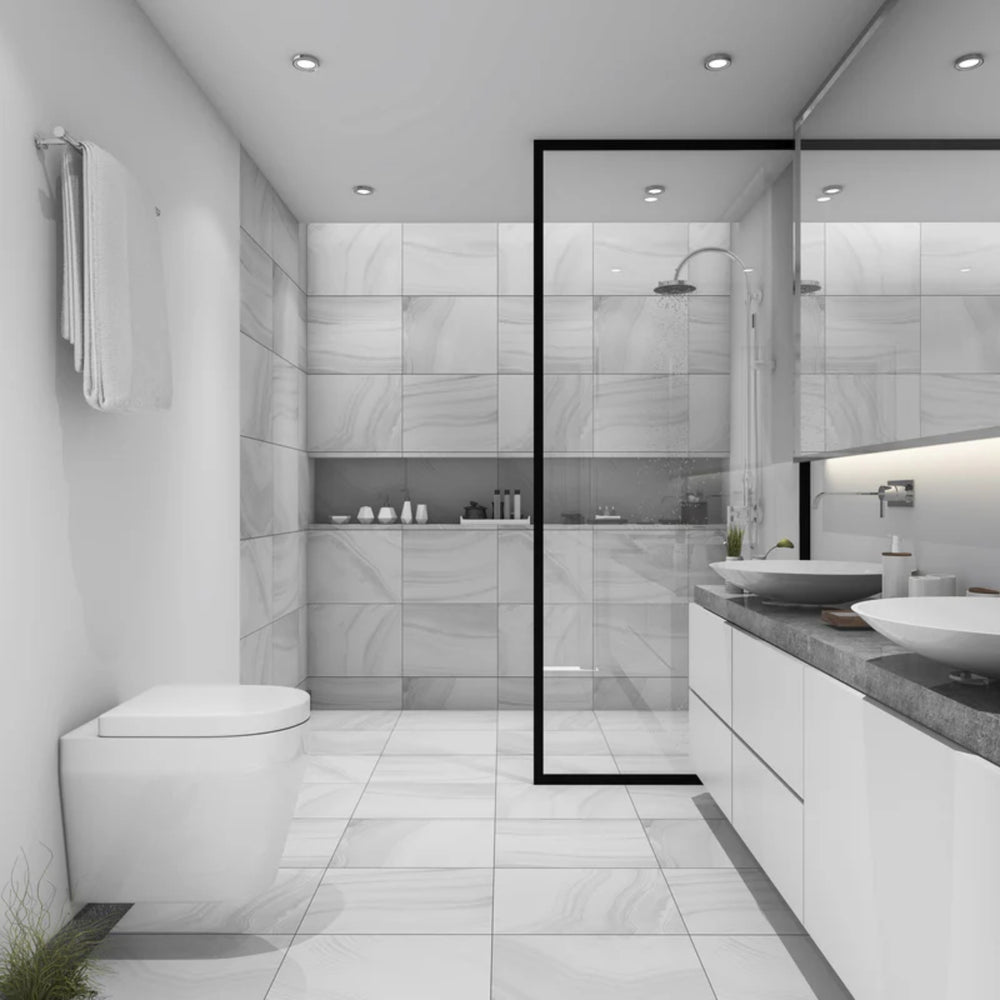 VEROTTI NERA BORDEAUX 0.3 FRAMED WALK-IN SHOWER SCREEN 1200X2000MM