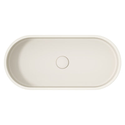 FIENZA JADA PILL CONCRETE ABOVE COUNTER BASIN WARM WHITE 600MM