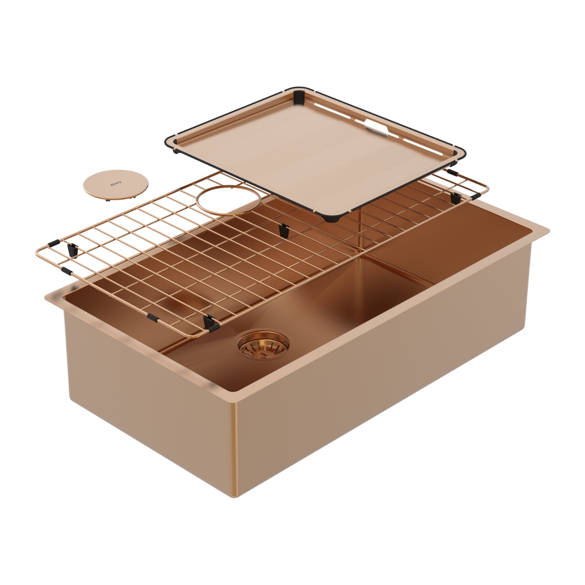 ABEY PIAZZA LARGE SINGLE BOWL KITCHEN SINK ARTISAN COPPER 770MM
