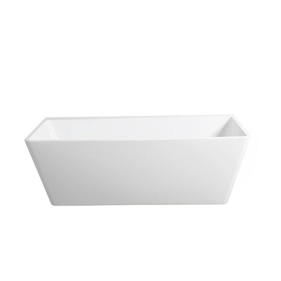 POSEIDON AVIS BACK TO WALL NF BATHTUB GLOSS WHITE (AVAILABLE IN 1575MM AND 1700MM)
