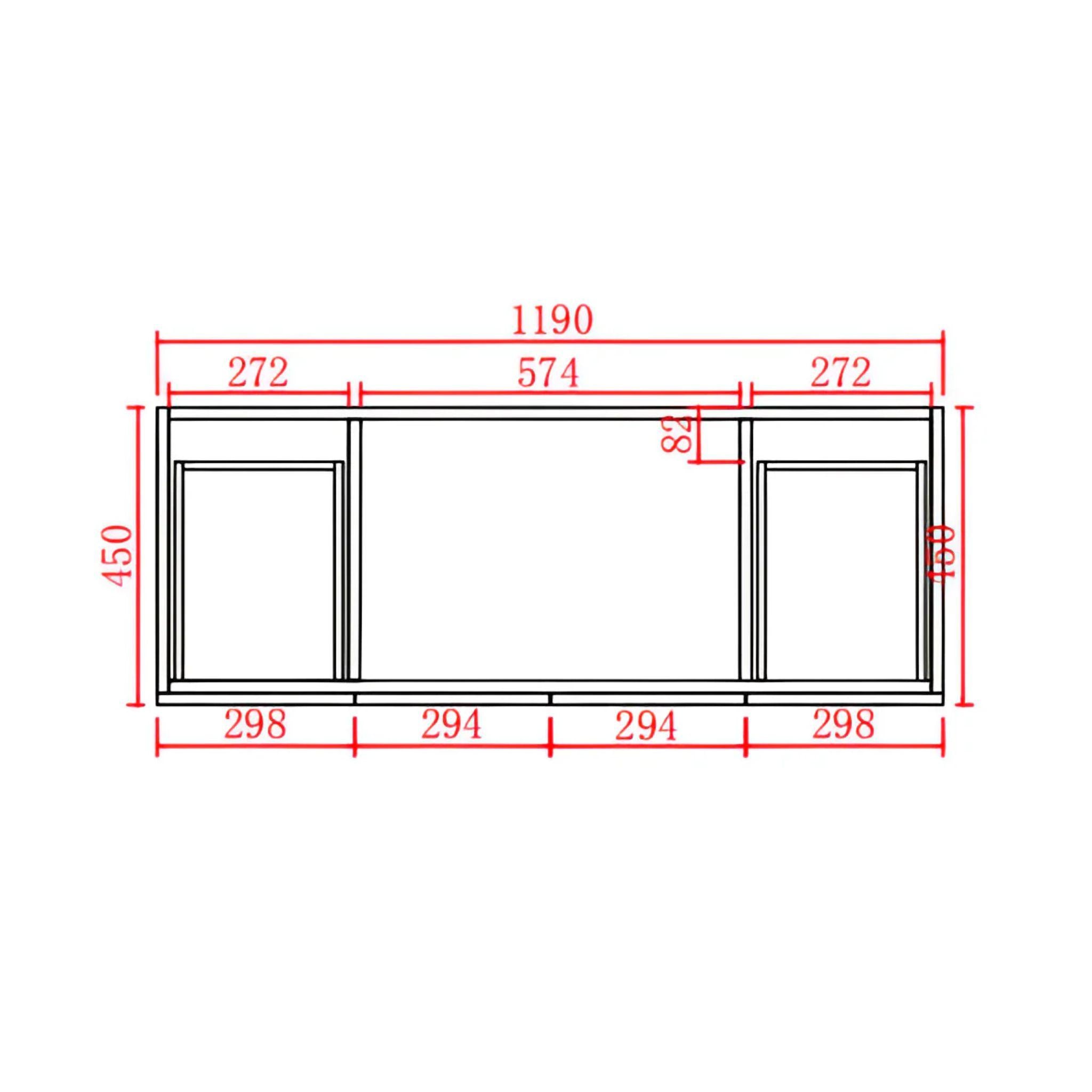 CETO ACACIA SHAKER MATTE BLACK 1200MM SINGLE BOWL FLOOR STANDING VANITY