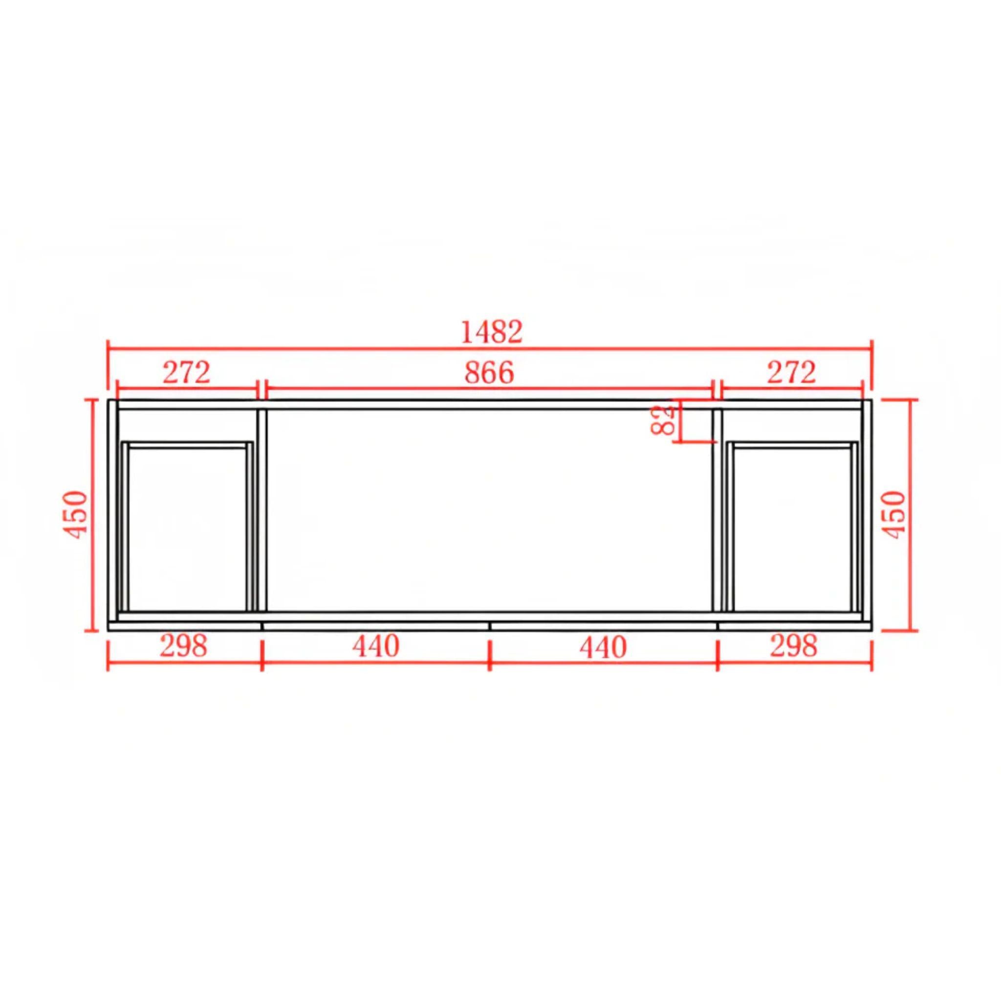 CETO ACACIA SHAKER MATTE WHITE 1500MM DOUBLE BOWL FLOOR STANDING VANITY