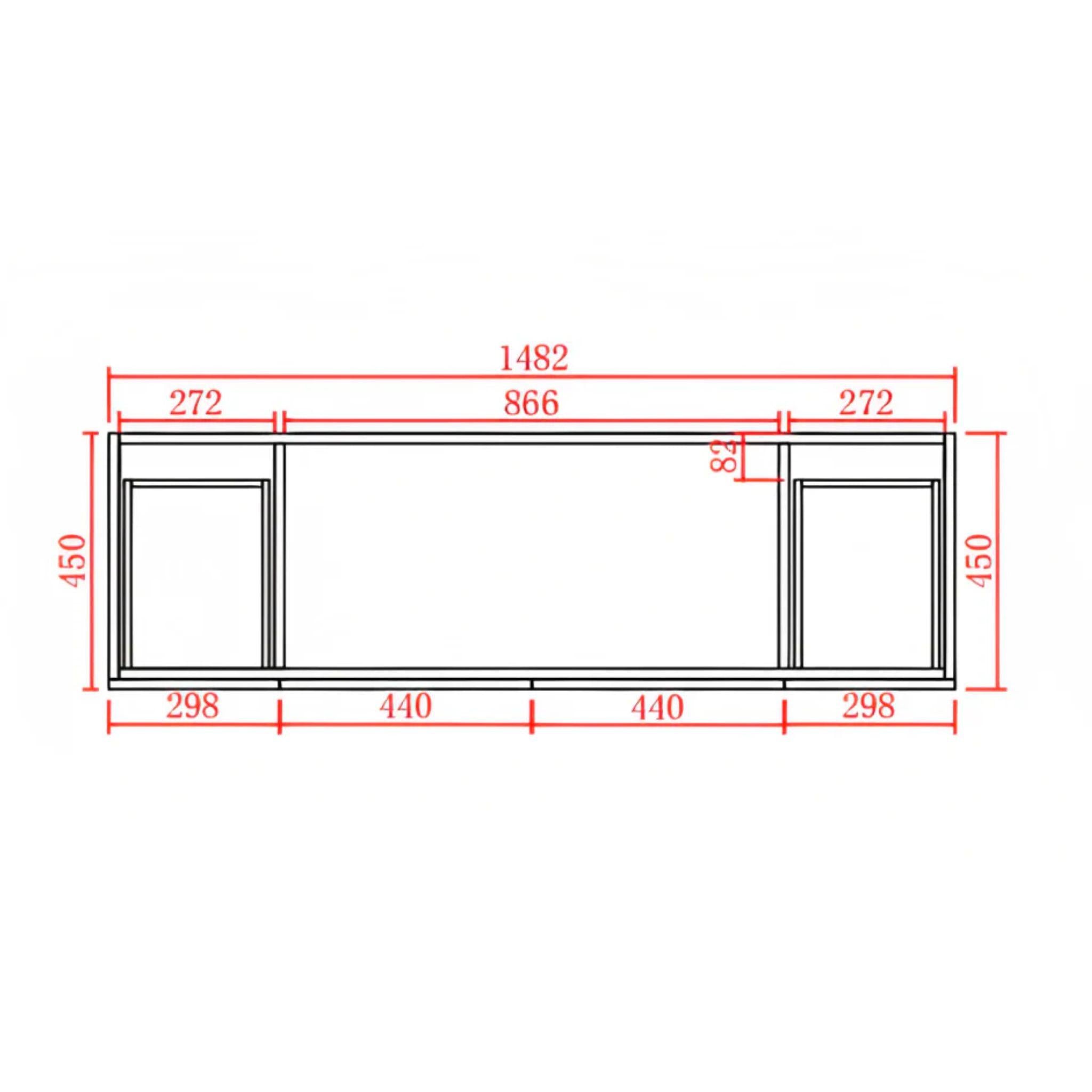 CETO ACACIA SHAKER MATTE WHITE 1500MM SINGLE BOWL FLOOR STANDING VANITY