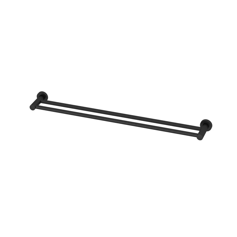 AMOZA DOUBLE TOWEL RAIL 800MM MATTE BLACK