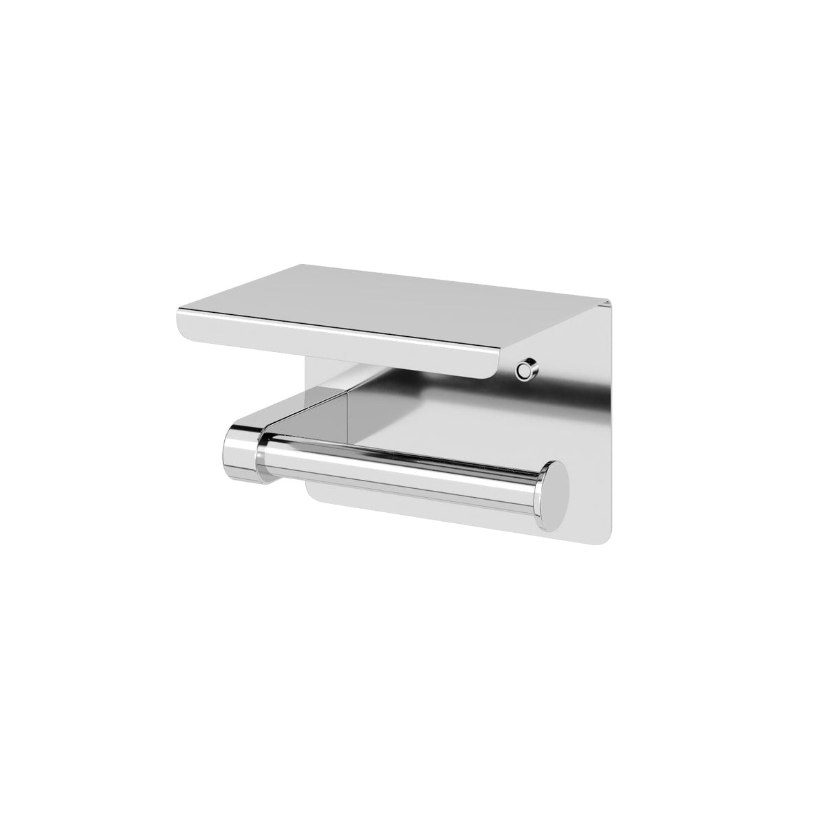 AMOZA TOILET ROLL HOLDER WITH SHELF 140MM CHROME