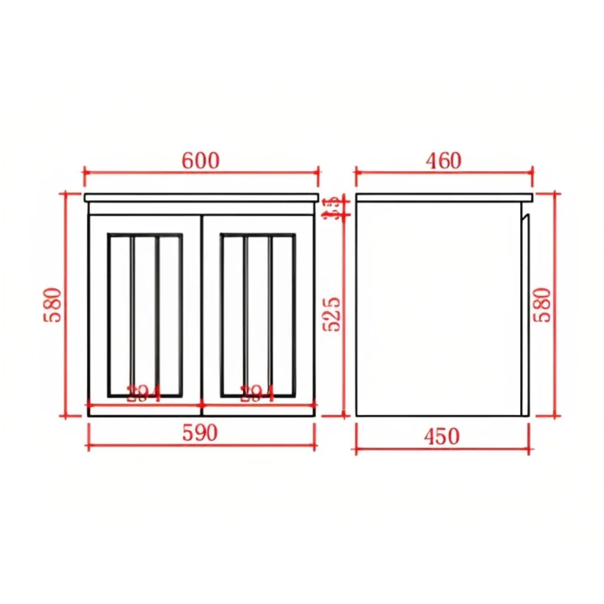 CETO ACACIA SHAKER MATTE WHITE 600MM SINGLE BOWL WALL HUNG VANITY