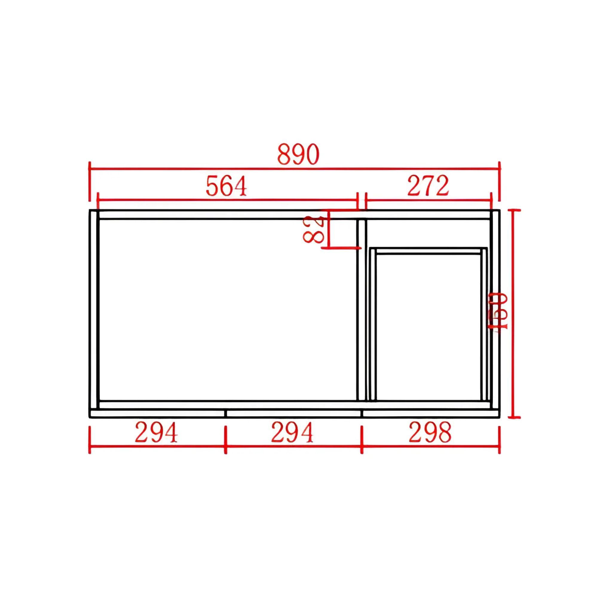 CETO ACACIA SHAKER MATTE BLACK 900MM FLOOR STANDING VANITY (AVAILABLE IN LEFT HAND DRAWER AND RIGHT HAND DRAWER)