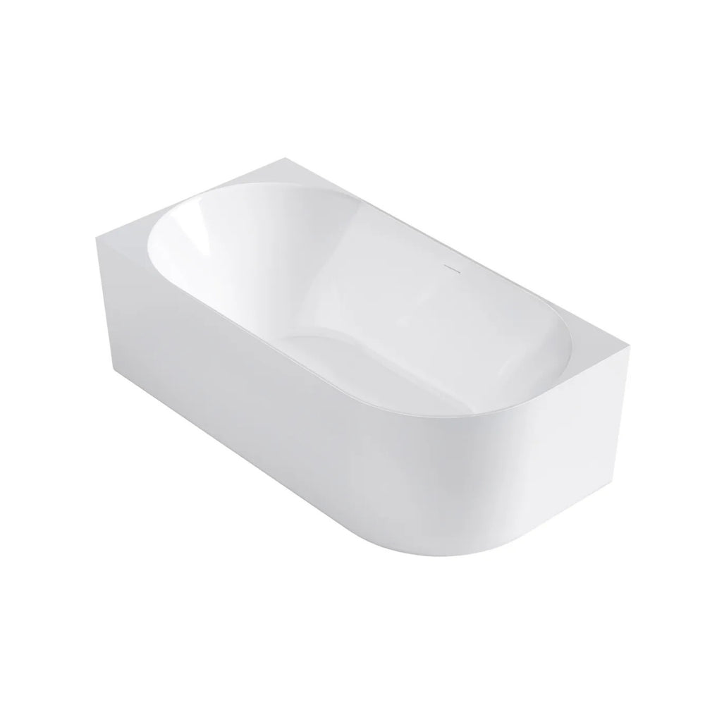 ATTICA CELINE LEFT CORNER BATHTUB WITH OVERFLOW GLOSS WHITE (AVAILABLE IN 1500MM AND 1700MM)