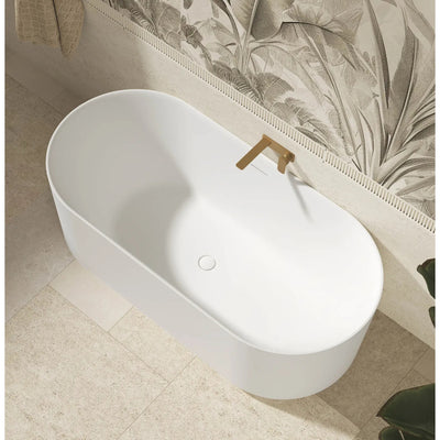 ATTICA CELINE FREESTANDING BATHTUB WITH OVERFLOW MATTE WHITE 1500MM