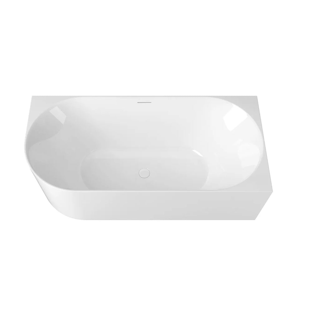ATTICA CELINE RIGHT CORNER BATHTUB WITH OVERFLOW GLOSS WHITE (AVAILABLE IN 1500MM AND 1700MM)